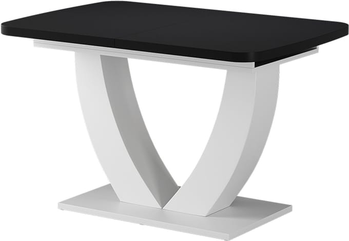 Vicco Eettafel Fenaro, Zwart/Wit, 120-160 x 80 cm Uitschuifbaar