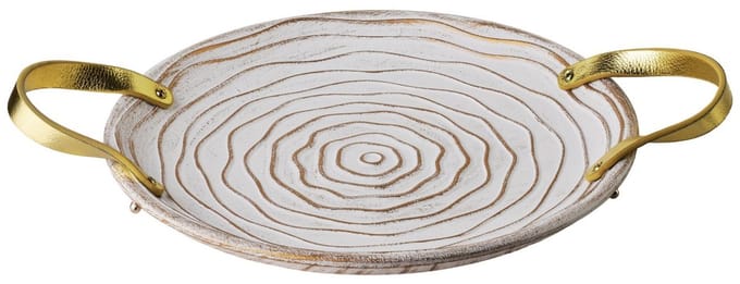 MONDEX - DAZ SERRIE - Dienblad 29x38x3cm met gouden handvatten