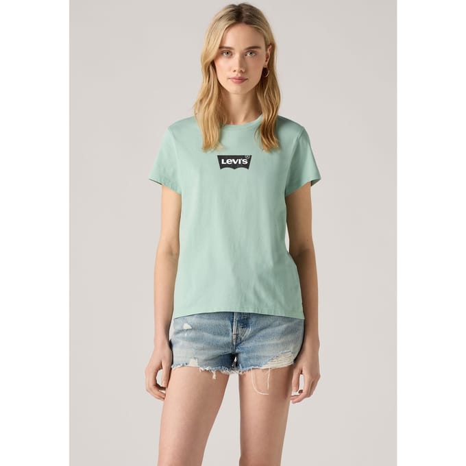 Levi's The Perfect Tee Baby Black Größe: M | Hemden Outlet | Damen | Schwarz