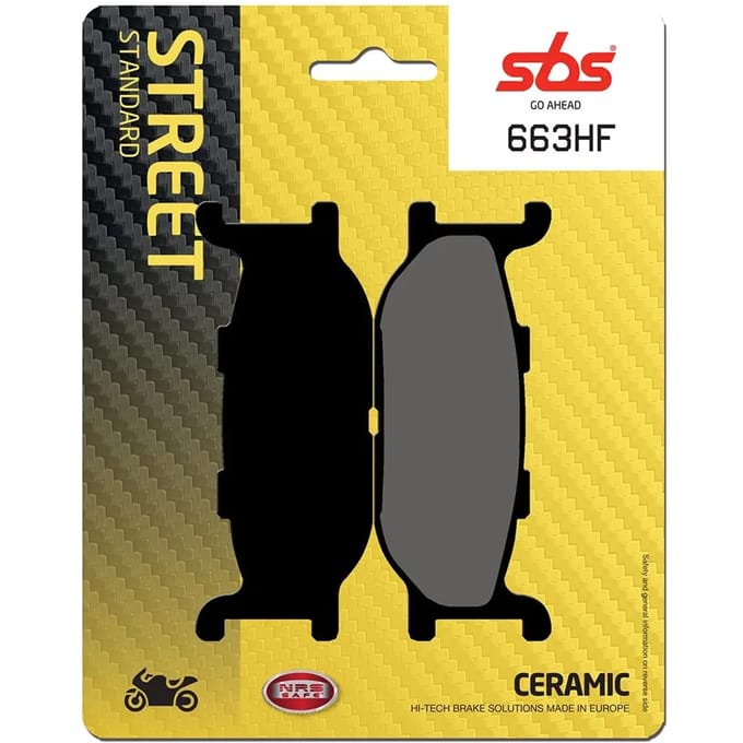 Plaquette de frein SBS pour Moto Yamaha 400 SR 2014 à 2016 663HF Neuf