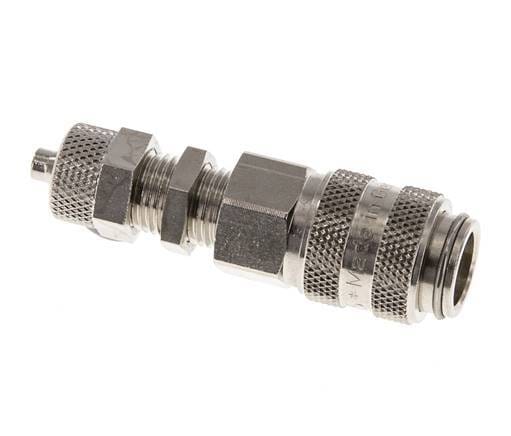 Vernikkeld Messing DN 5 Luchtkoppeling Snelkoppeling 4x6 mm Push-On Schotkoppeling - CLS5-NB-BN-4