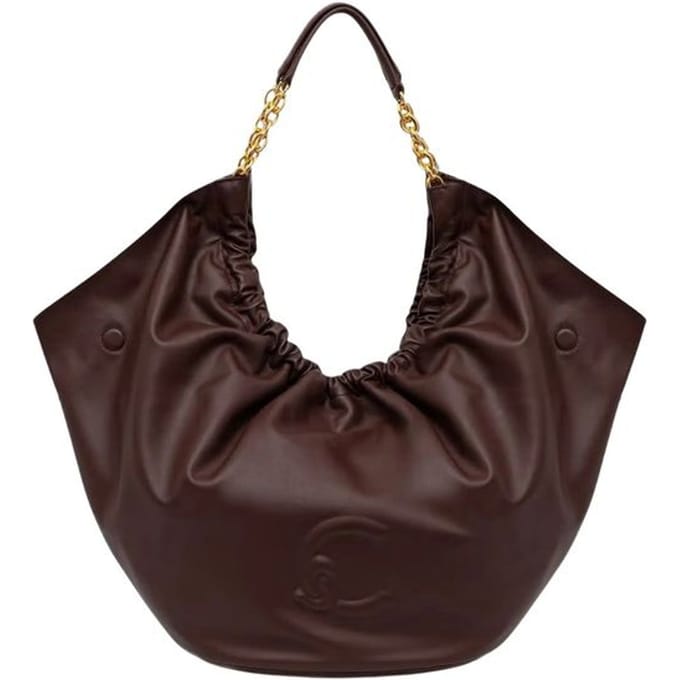 COCCINELLE Leren schoudertas shopper Smash Handbag Smooth Leather Berry donkerpaars