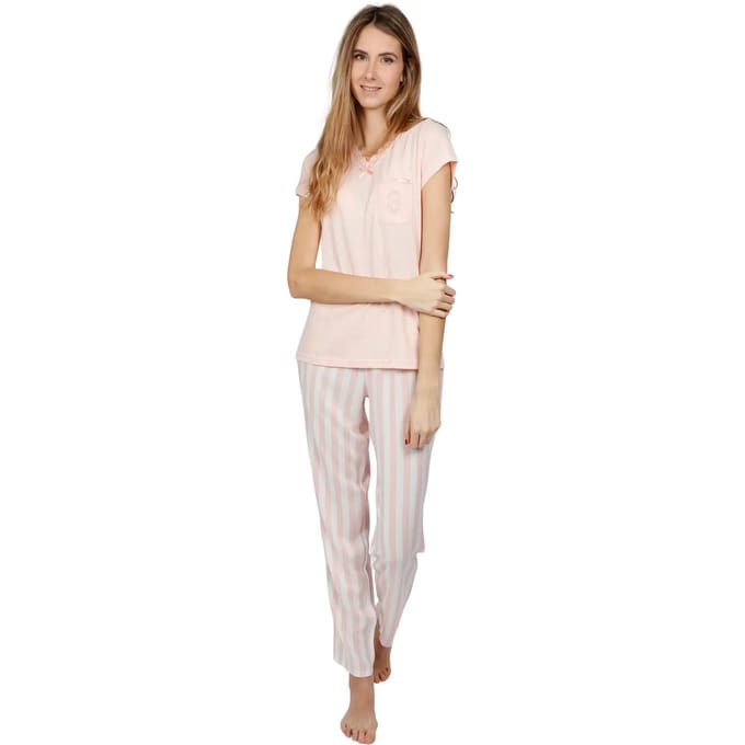 Gestreepte pyjama voor dames Admas Classic