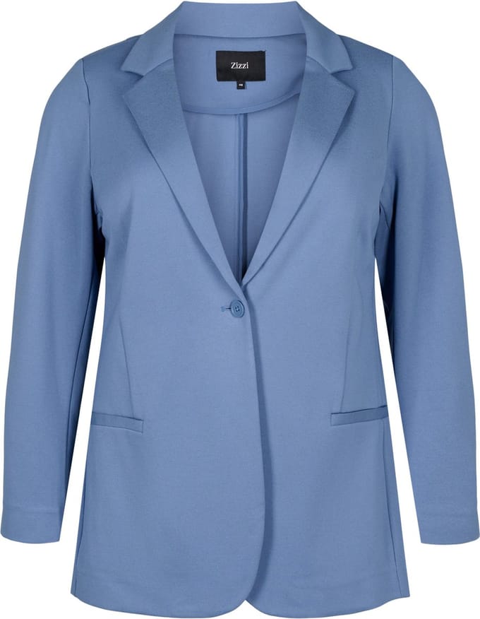 ZIZZI JMADDIE LS BLAZER Dames Jas - Blue - Maat 58