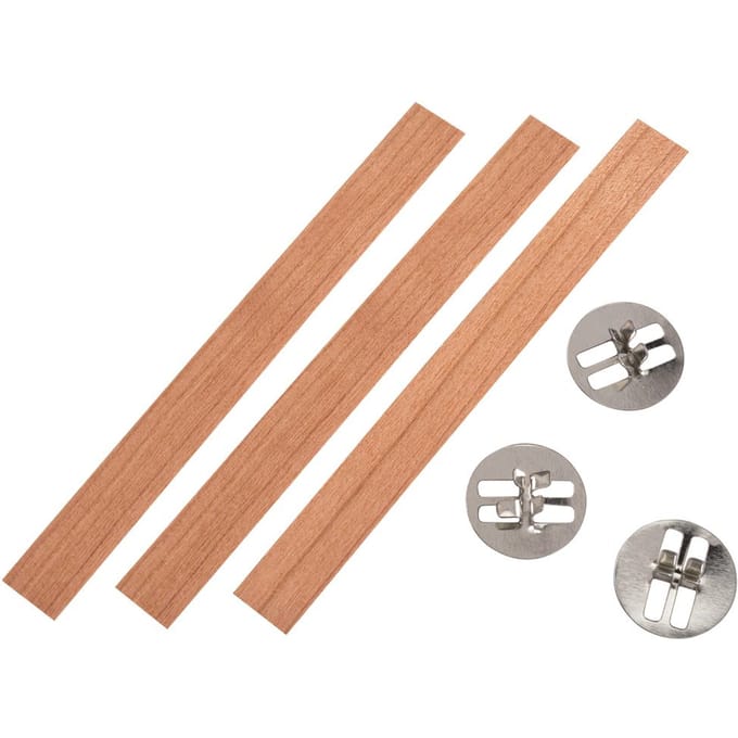 VBS Houten lonten met houder, 13 cm