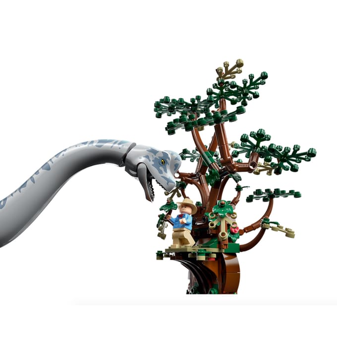 LEGO 76960 Jurassic Park Brachiosaurus ontdekking met Groot Dinosaurus Figuur en Jeep Auto