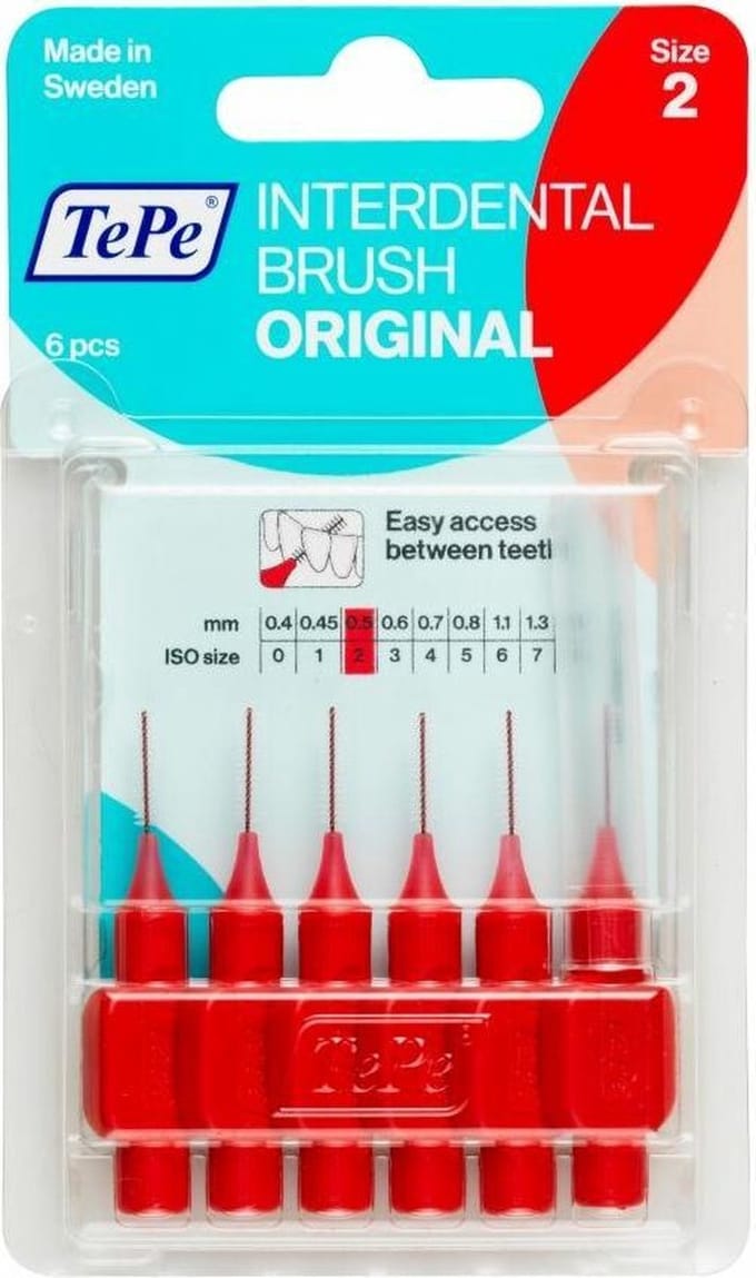 6x TePe Ragers 0,5 mm Rood blister à 6 stuks