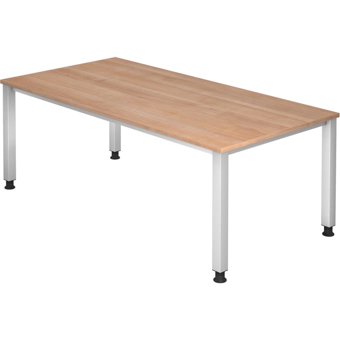 QUEO 2E S | Bureau - 200 x 100 Walnoot Tafelhoogte I In hoogte verstelbaar