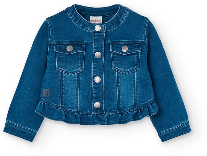 Boboli Denim Knit Jas Blauw 7 Years Kinderen