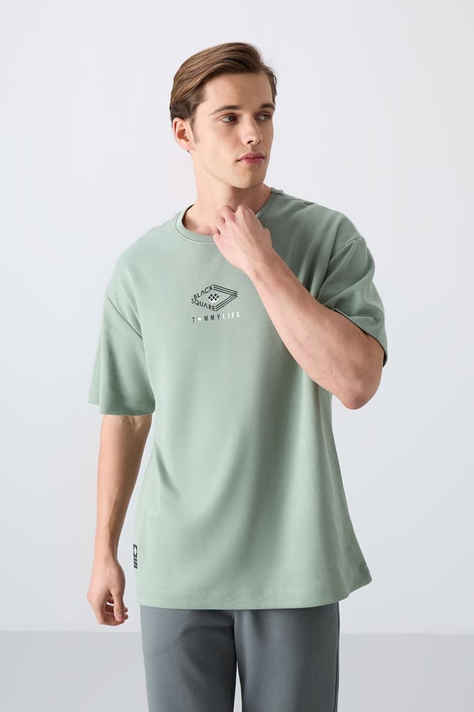 Oversized Katoenmix Logo T-Shirt