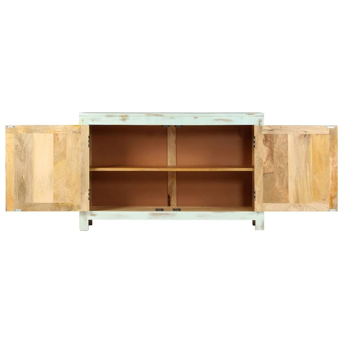 vidaXL - Dressoir - 110x35x70 - cm - massief - mangohout - lichtblauw