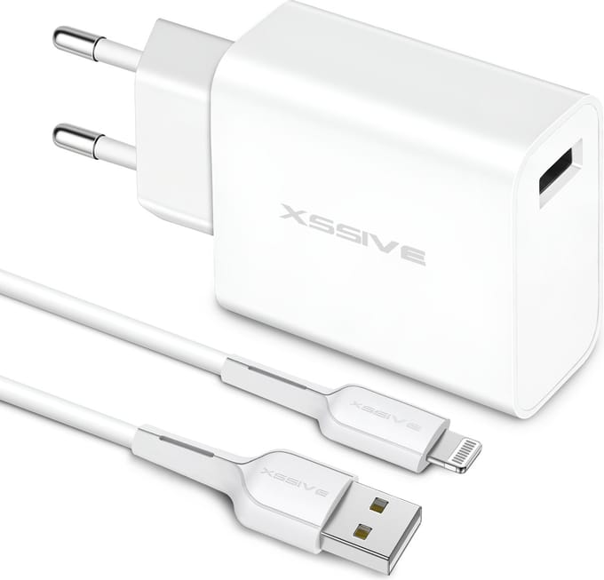 Oplader met Lightning Kabel 1 Meter - Geschikt voor iPhone X, Xs, Xr, Xs Max, 8 Plus, 7, SE