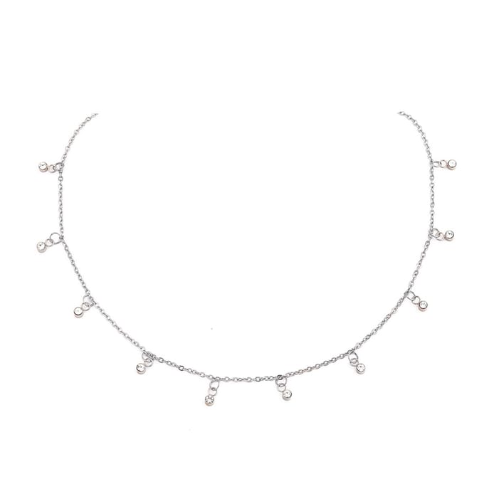 Victorious Dames Ketting - Zilver - Model: Glitter