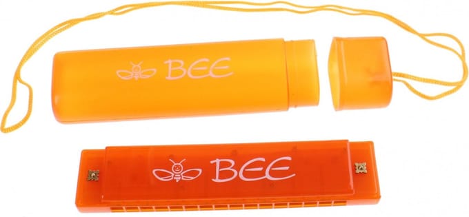 Toi-toys Mondharmonica Bee In Opbergetui 13 Cm Oranje