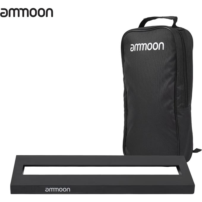 Ammoon DB-1 Mini Aluminiumlegering Gitaarpedaalbord met Draagtas Tapes black