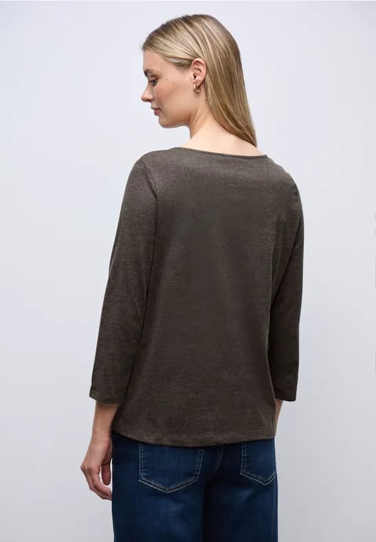 Shirt met vierkante halslijn