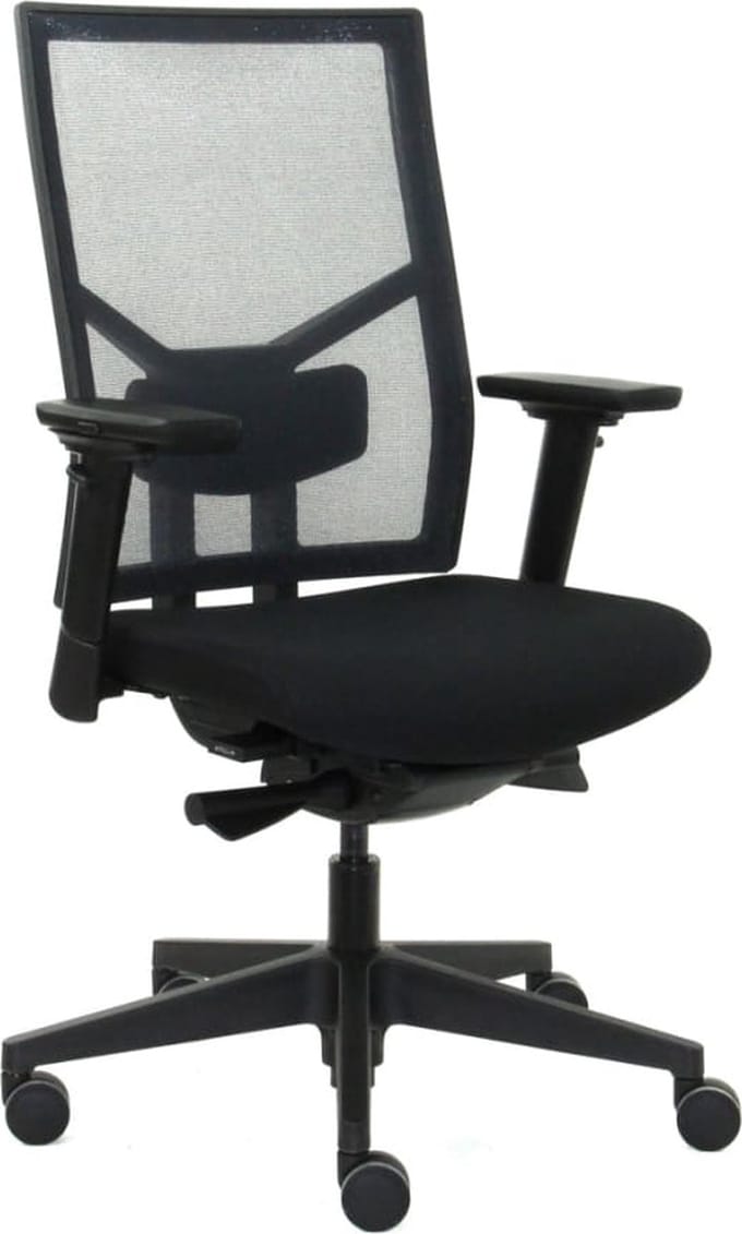 Workliving Zuidas Mesh Black Edition - Ergonomische Bureaustoel (N)EN 1335