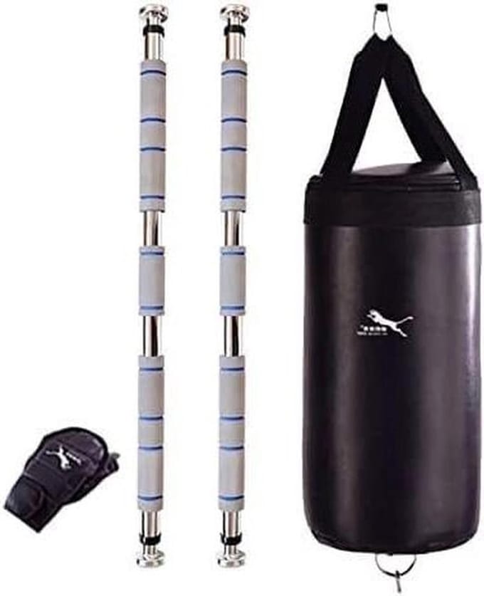 Bokszak met standaard - Snelheid bal - Reactie training - Verstelbare breedte - 45 cm hoog - Zwart en rood