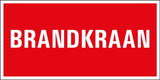 Brandkraan sticker 100 x 50 mm