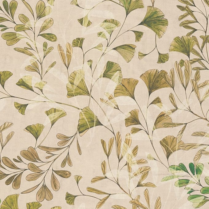 ELEGANTE BLADEREN BEHANG | Botanisch - Creme Groen Beige - A.S. Création Anna D'Andrea