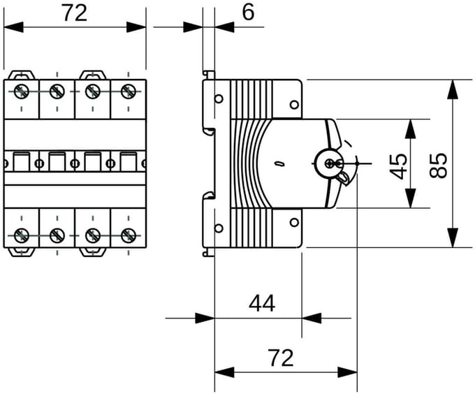 Gewiss MCB 4P B20 6KA 4M