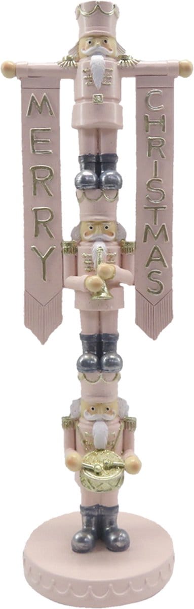 Clayre & Eef Beeld Notenkraker 30 cm Roze Kunststof