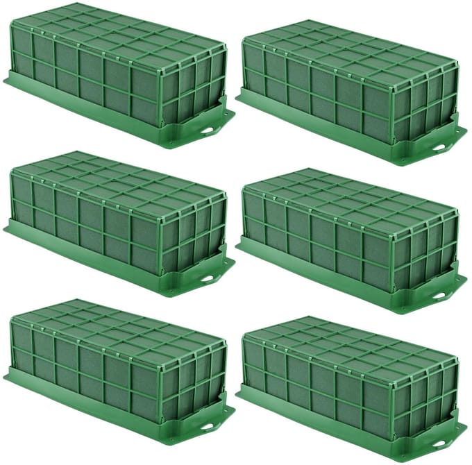 Bloemsteekschuim - Steekspons - Perfect voor bloemstukken - Groen - Bloemisten - Bruiloften - 6 stuks