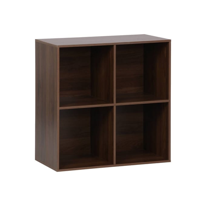 sweeek - Decoratieve opbergmodule houtdecor 4 vakken 70cm - kompo