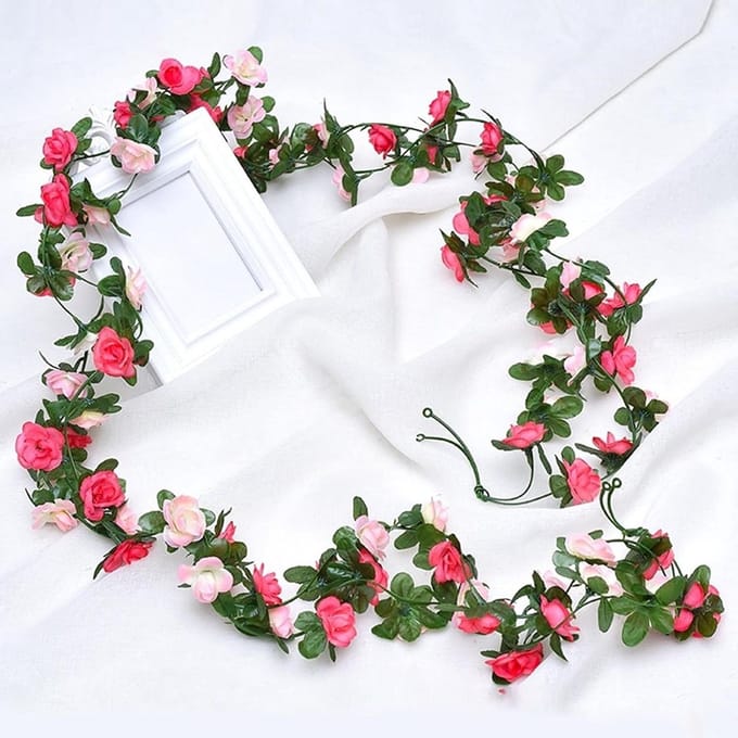 Roze Kunstbloem Slinger voor Tuin en Bruiloft Decoratie