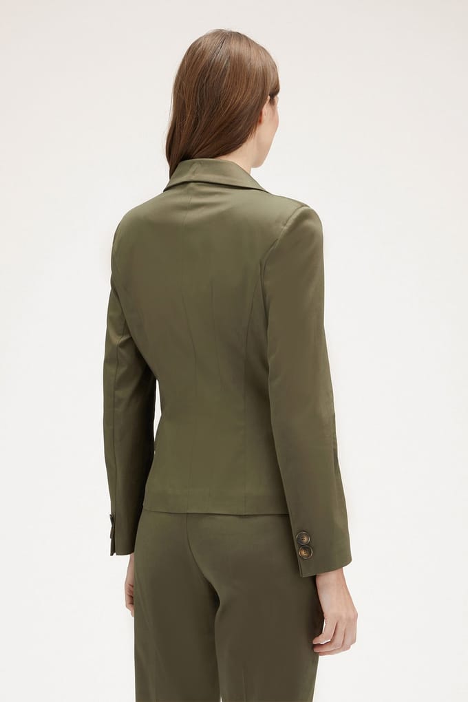 Motivi Double-breasted Unlined Jacket Green Taglia: 38 | Blazers Outlet | Donna | Verde