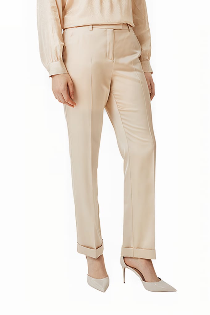 Comma  Pants Beige Maat: 36 | Straight Broeken Outlet | Dames | Beige