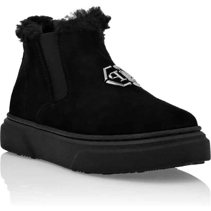 Eco Shearling Suede Anckle Boots