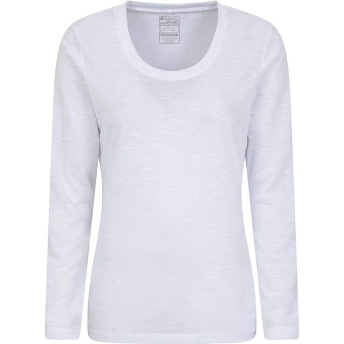 Mountain Warehouse Dames/Dames Agra Slub Top met lange mouwen (Wit)