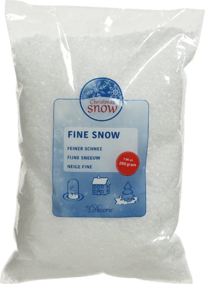 Decoris kunstsneeuw/ nepsneeuw - 2x - 1,5 liter - wit - sneeuw landschap versieringen