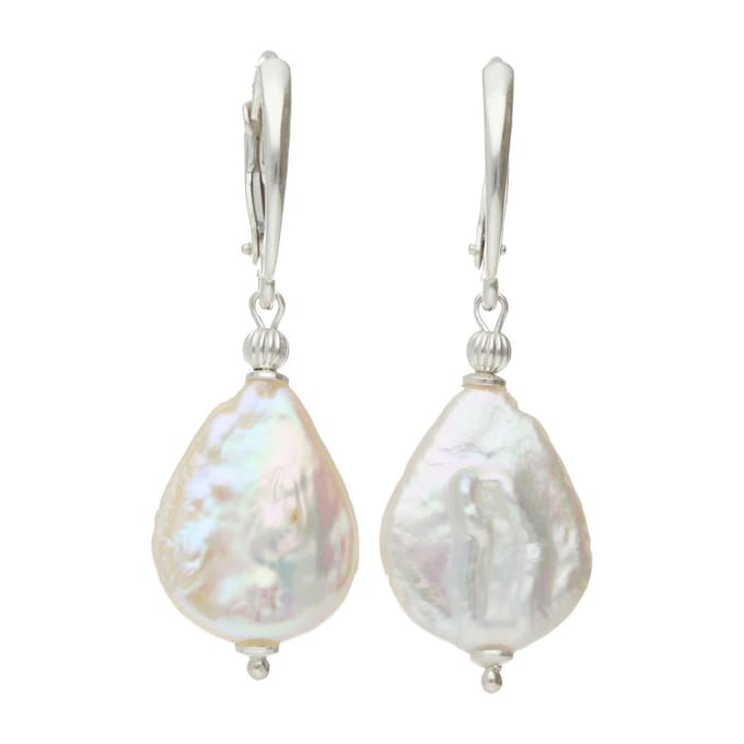 Bela Donaco - Oorbellen Parel B15 – Sterling Zilver – Keshi Parels