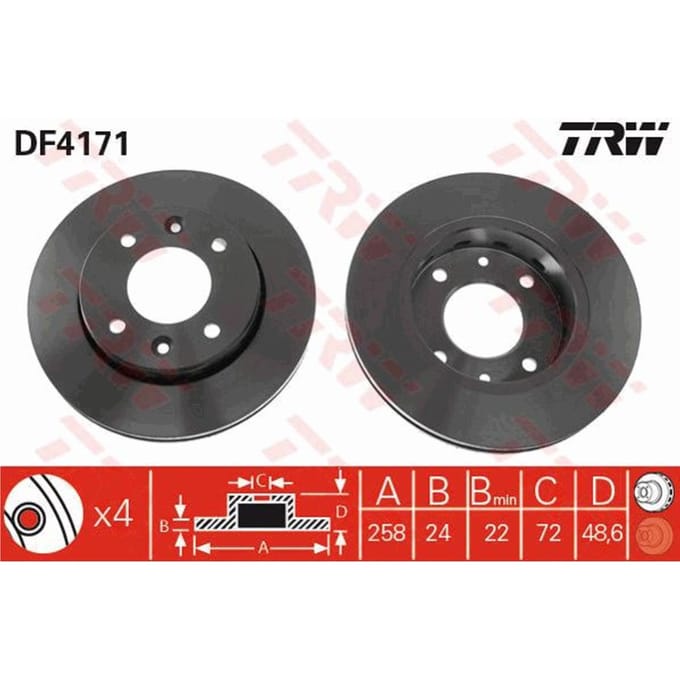 Remschijf TRW DF4171