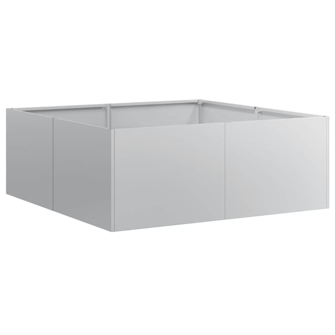 vidaXL - Plantenbak - 80x80x30 - cm - gegalvaniseerd - staal