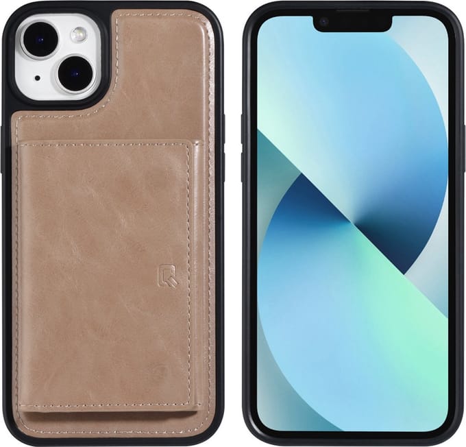 UNIQ Accessory Rose Gold Back Cover Wallet Case voor Apple iPhone 14 Plus - Pu Leer, Bescherming van Telefoon.