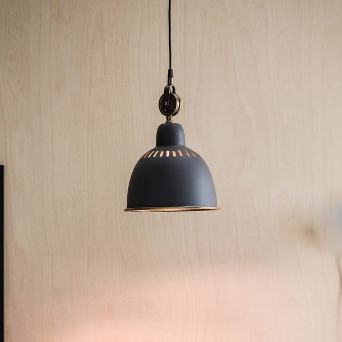 PR Home Cleveland hanglamp 23 cm grijs/messing