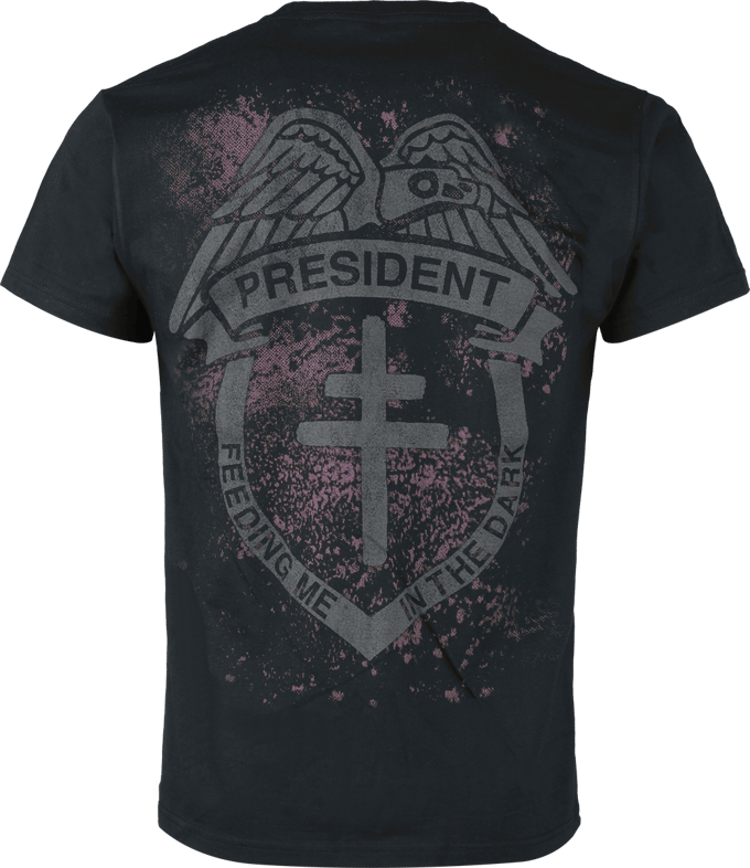 President T-shirt - Patch - S tot 3XL - voor Mannen - zwart