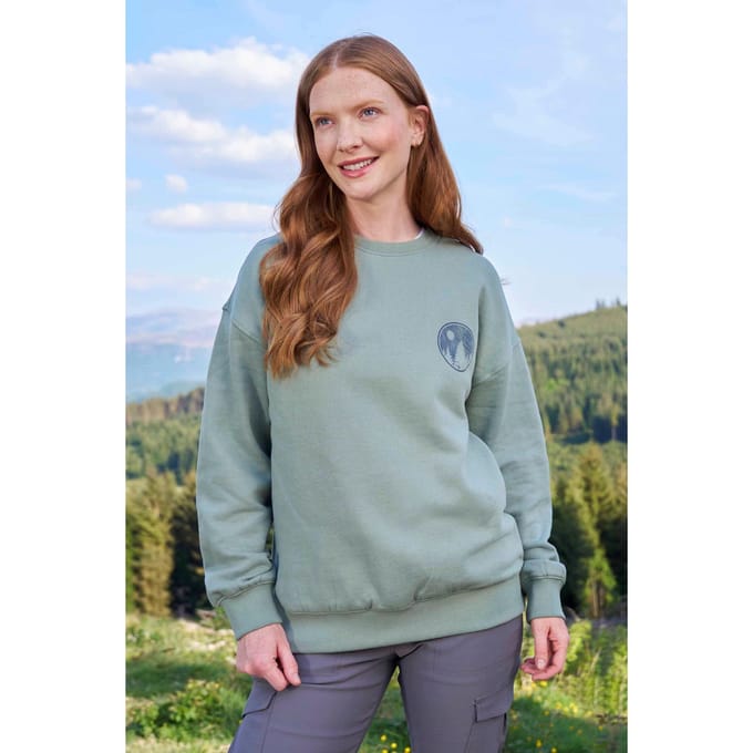 Mountain Warehouse Dames/Dames Tekst Relaxed Fit Trui (Licht Khaki)