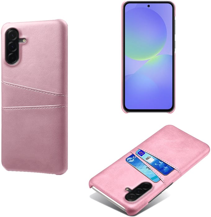 Backcover met Opbergvakjes + PMMA Screenprotector voor Galaxy A37 _ Roze Goud