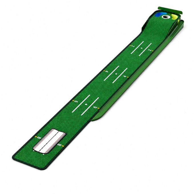 Trendique - Golf putting mat - Putting mat golf - Golf accessoires - Golf - Golfmat - Realistisch hellingsontwerp - 3 doelgaten