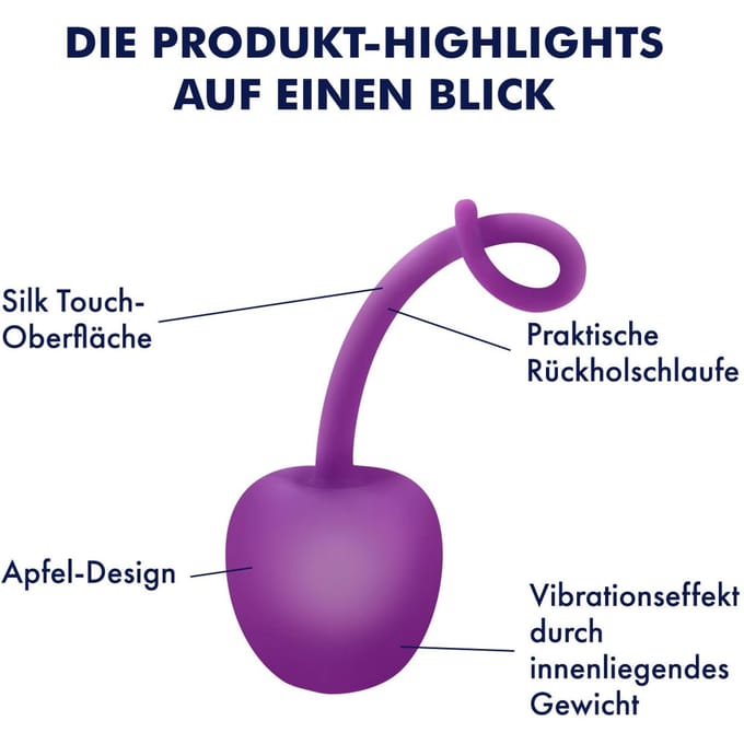 Liefdesbal van siliconen in appel-design, 4 cm