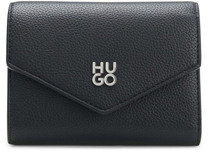HUGO portemonnee Chris 2.0 Flap Wallet Black zwart