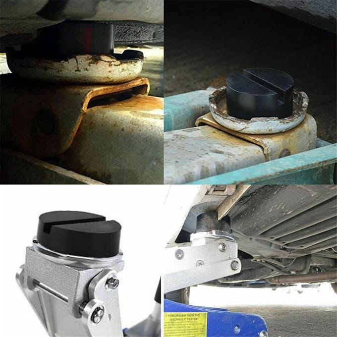 2× Sleufrail Vloer Jack Schijf Rubber Pad Adapter voor Pinch Weld Side JACKPAD black