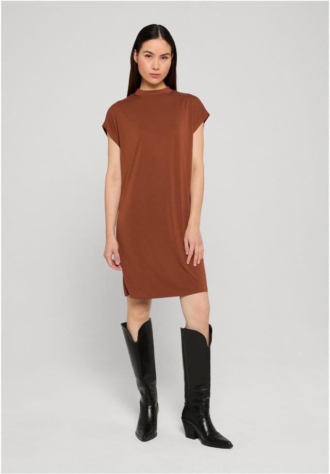 Urban Classics - Modal Korte jurk - XXL - Bruin