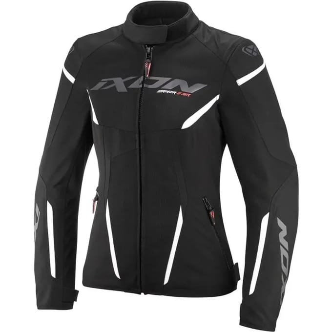 Ixon Striker 2 Air WP L Zwart Wit Waterdichte Dames Textiele Motorjas - Jas
