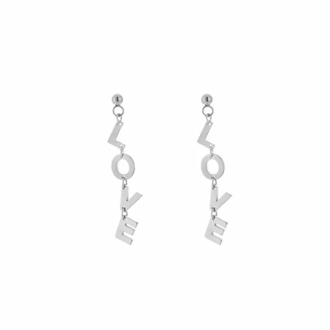 Bijoutheek Oorhangers love Zilver