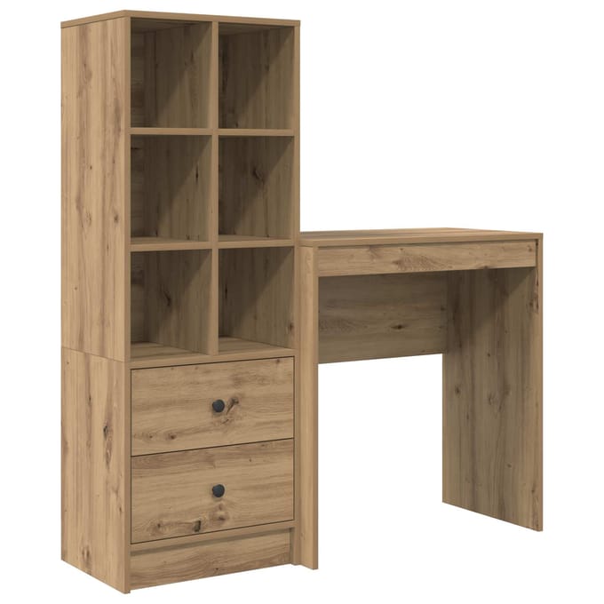 vidaXL - Bureau - Artisan - Eiken - 115,5 - x - 40 - x - 127 - cm - 2 - st